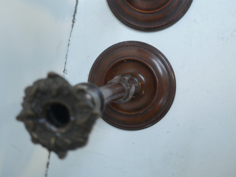 Pair Mahogany Candlesticks View III