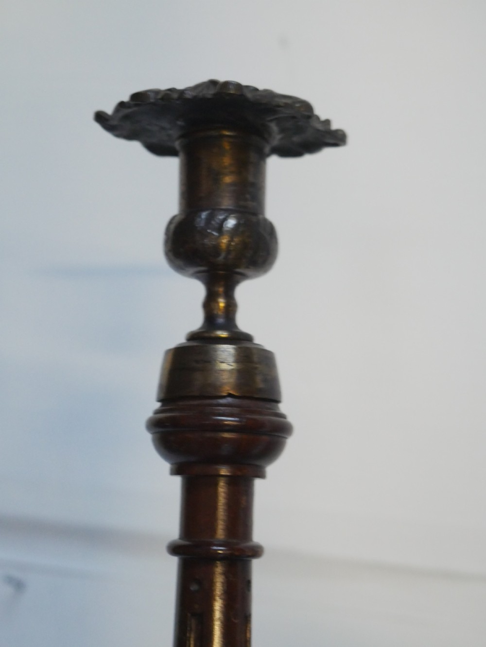 Pair Mahogany Candlesticks View IV