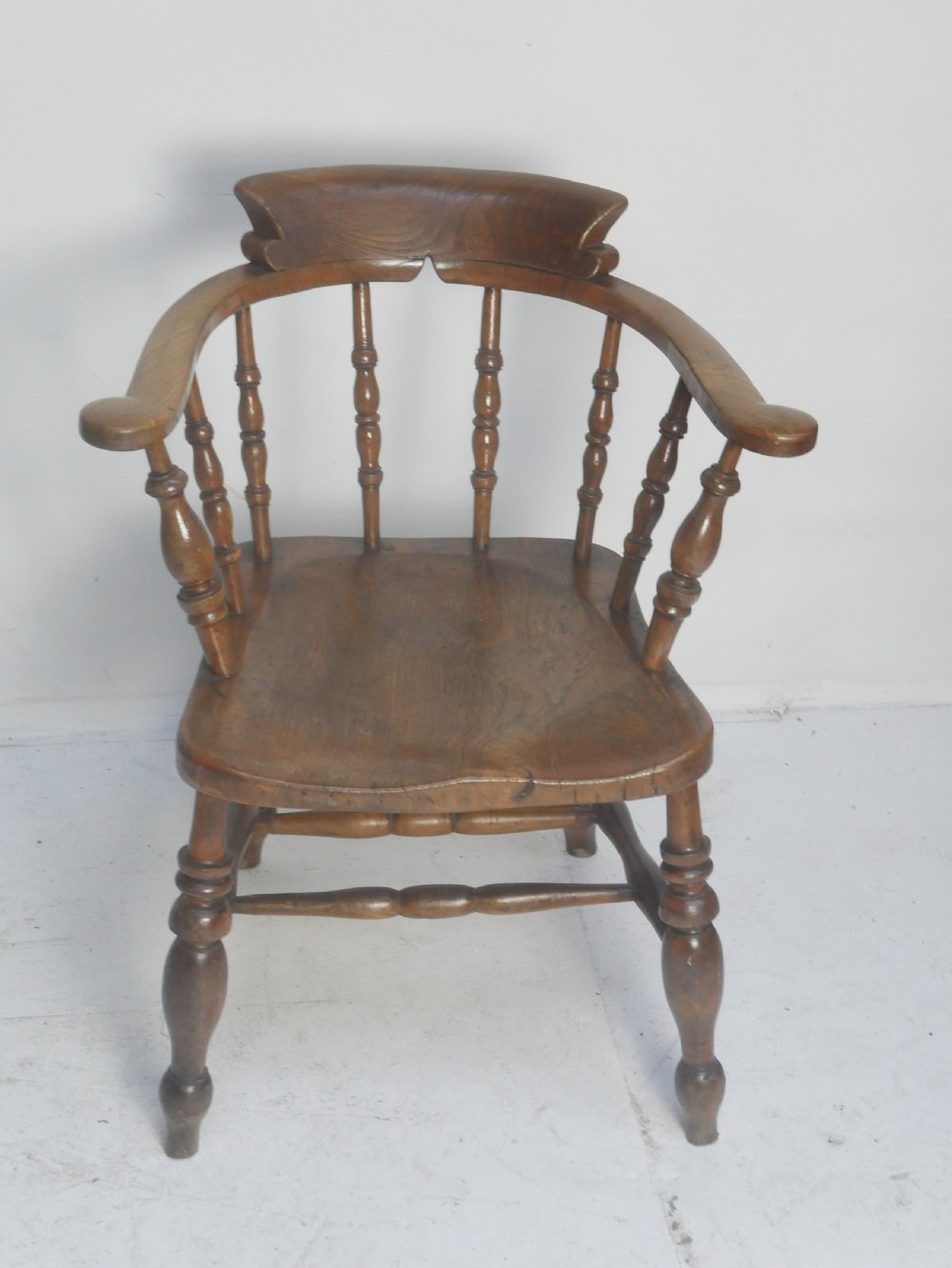 English Elm Captains Bow Chair