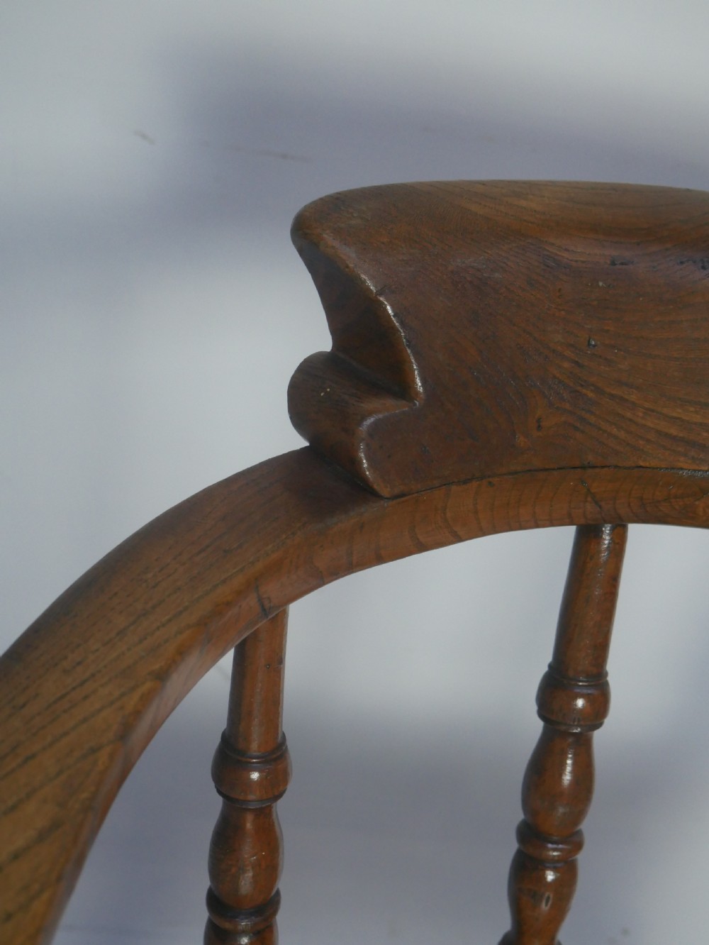 English Elm Captains Bow Chair View II