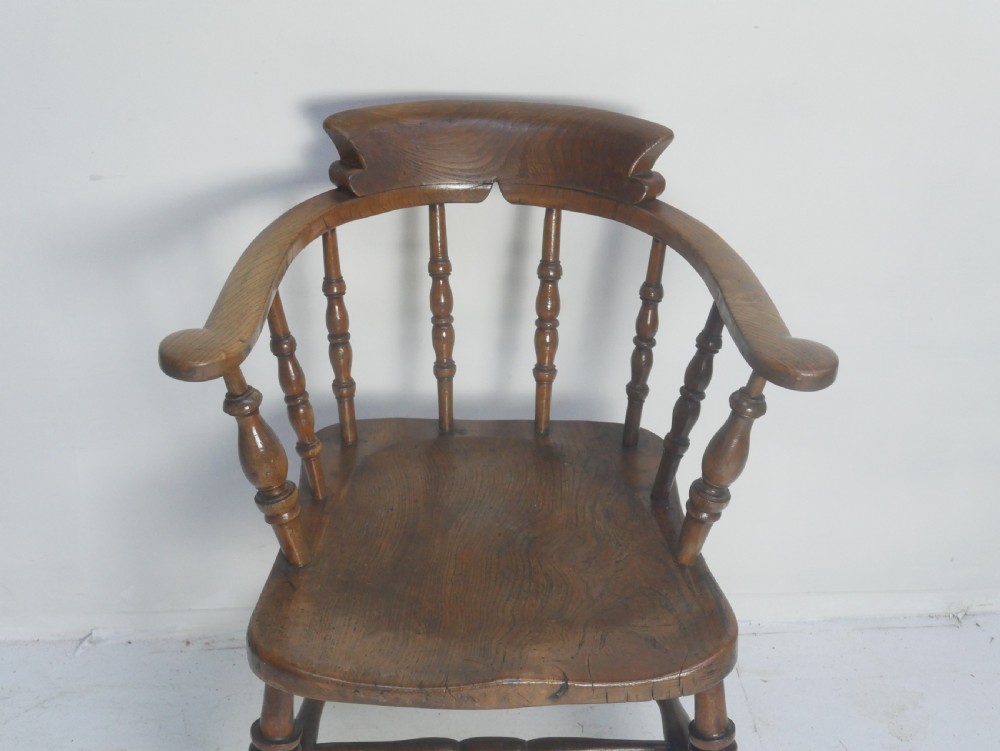 English Elm Captains Bow Chair View VI