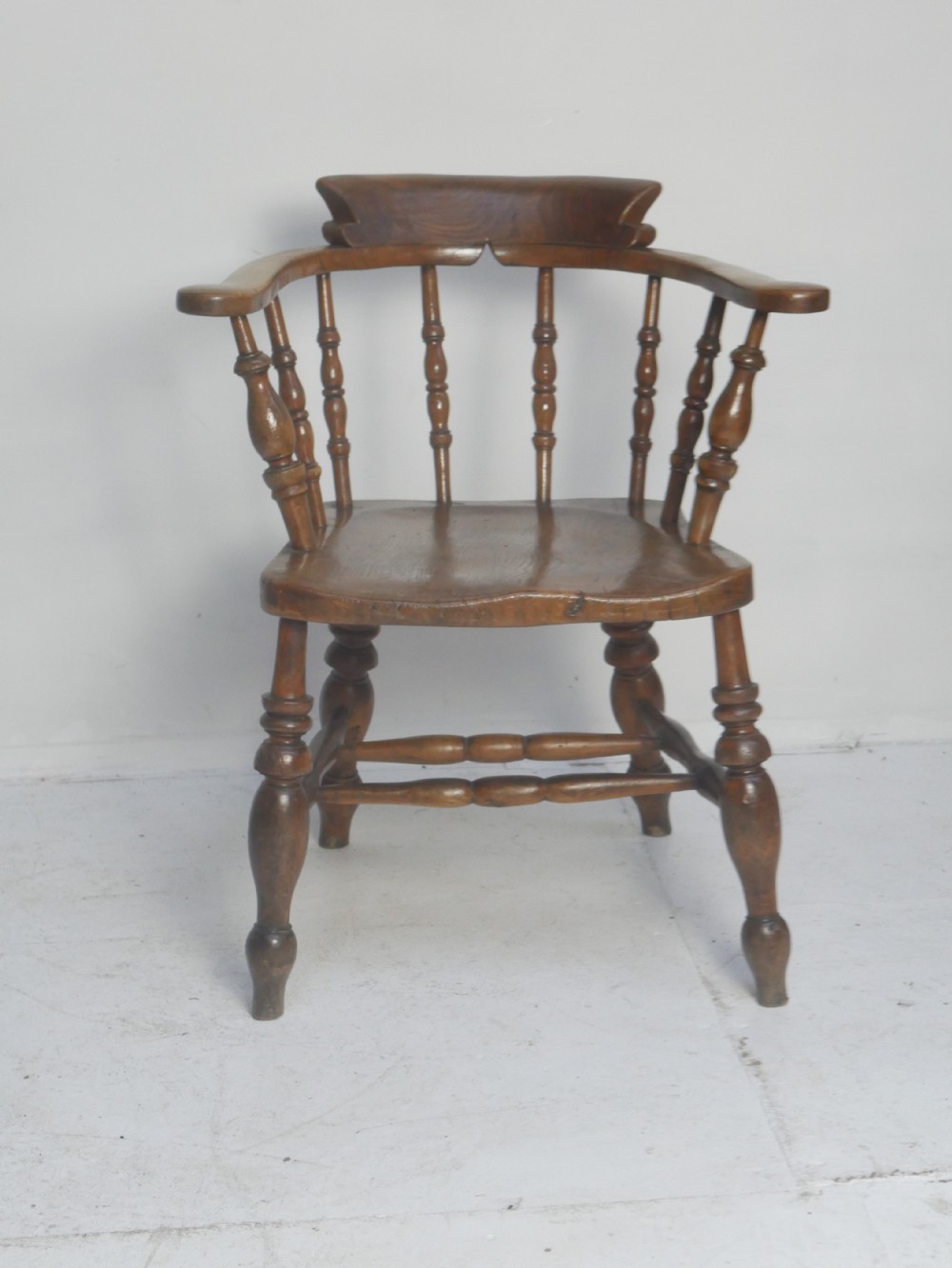 English Elm Captains Bow Chair View XI