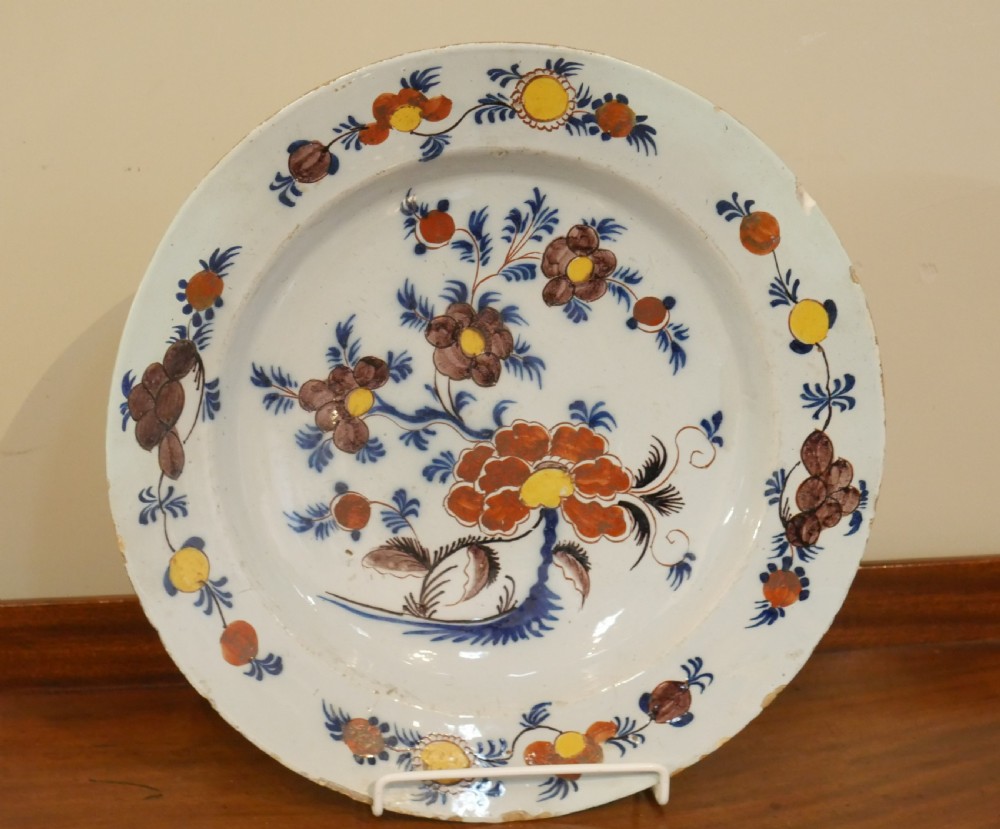 Pair 18thC English Delft Chargers View III