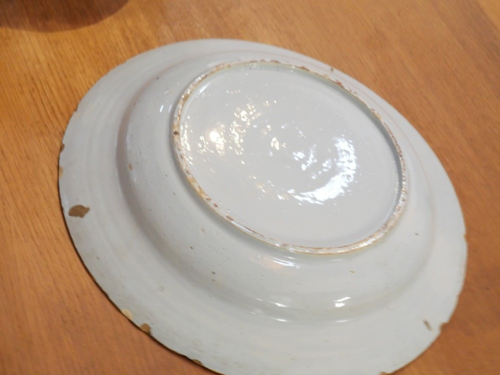 Pair 18thC English Delft Chargers View V