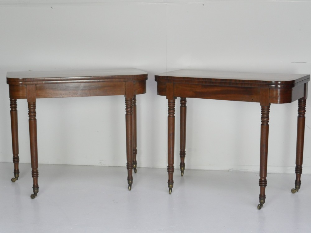 Pair Regency Card Tables
