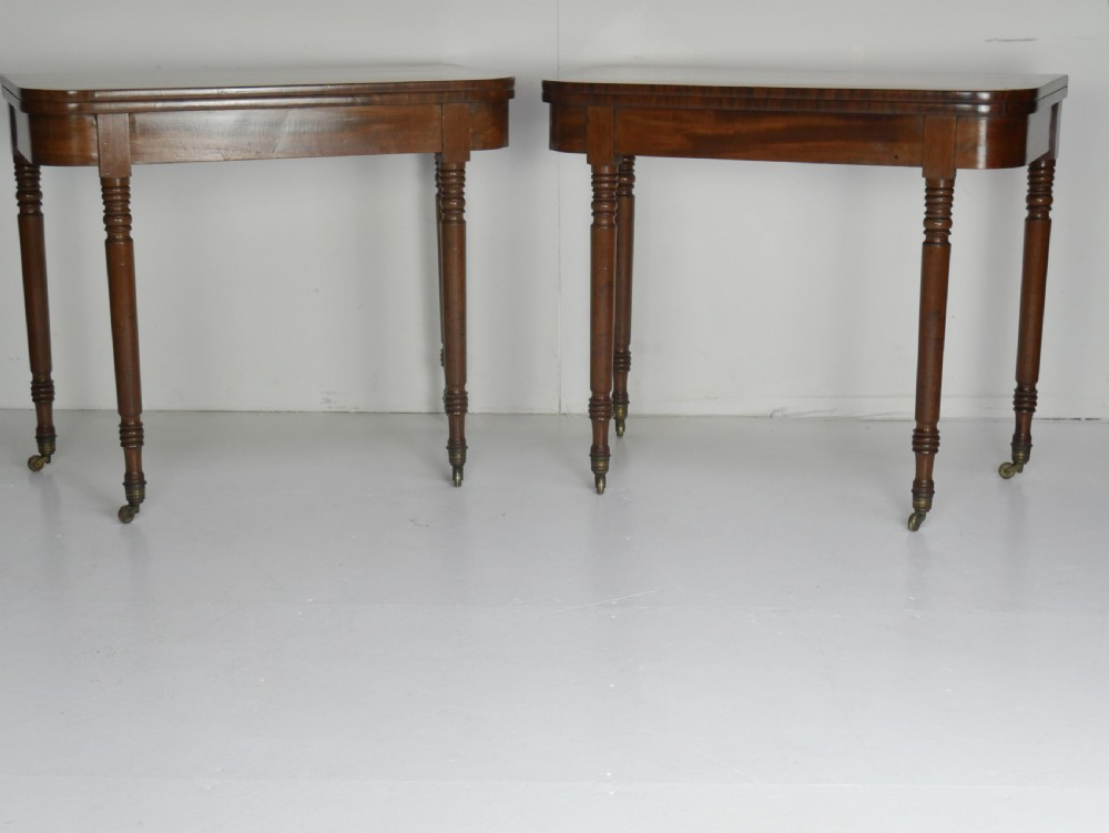 Pair Regency Card Tables View II