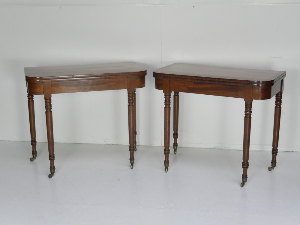 Pair Regency Card Tables View XI