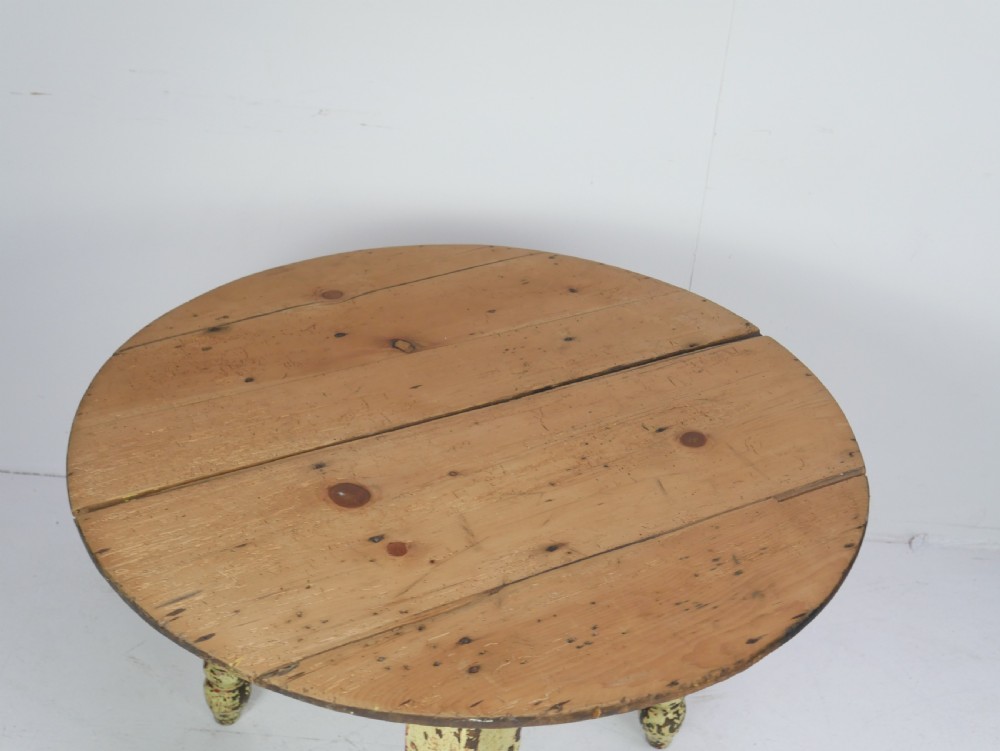 19thC Pine Cricket Table View V