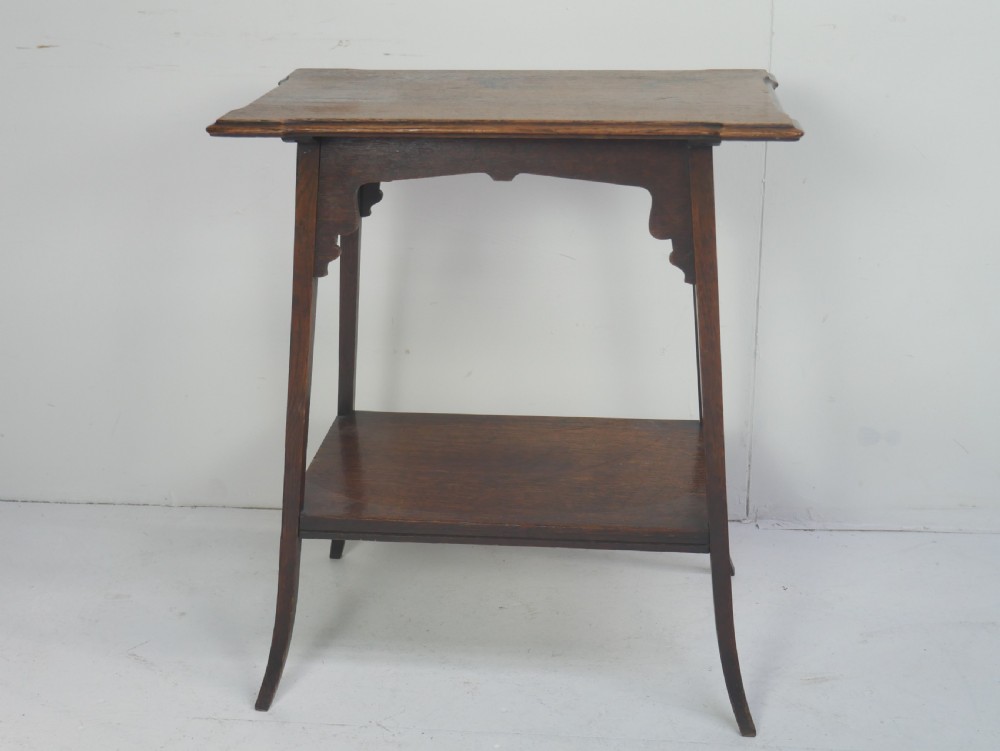 Quality Oak Lamp Table View VII