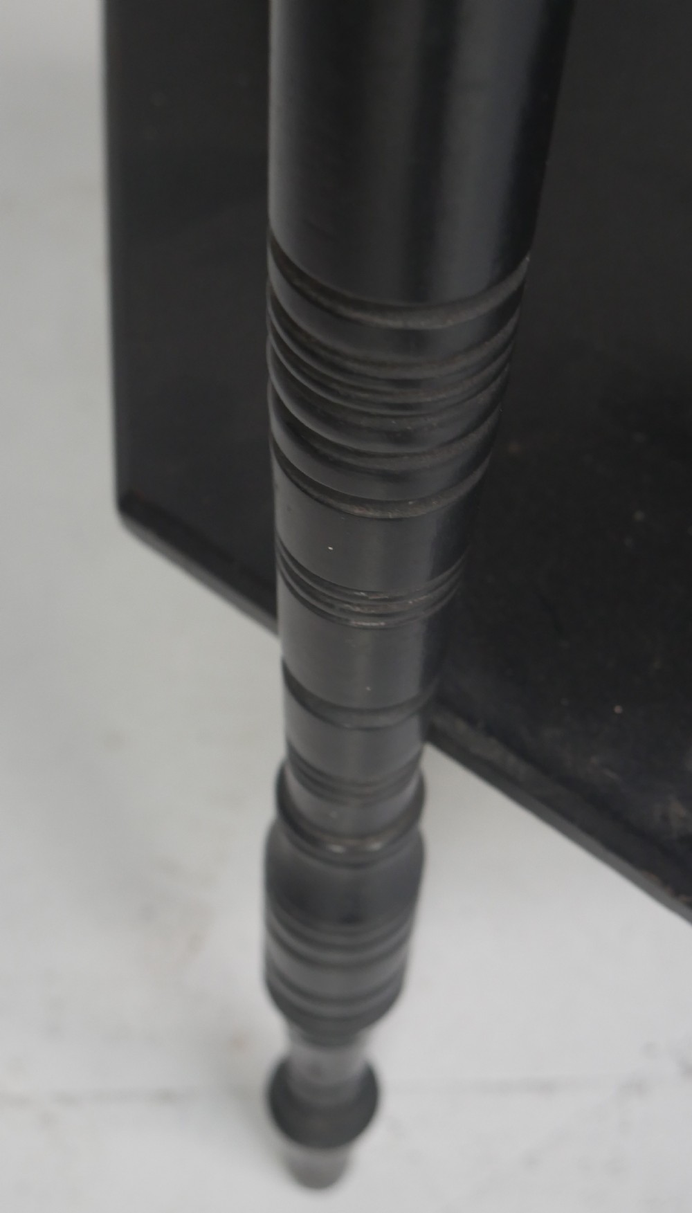 19thC Ebonised Lamp Table View II
