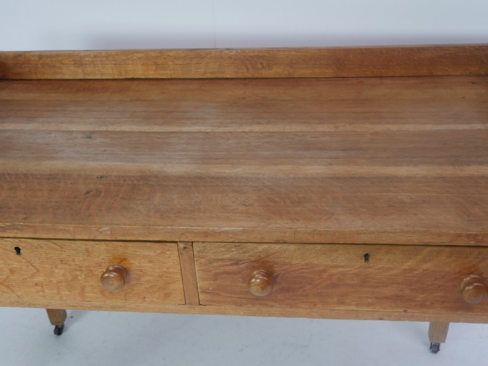 19thC Oak Writing Desk View VII