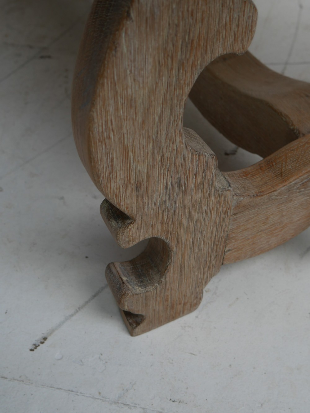 1920's limed oak refectory table. View V