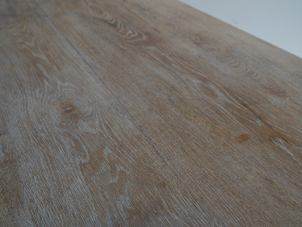 1920's limed oak refectory table. View VIII
