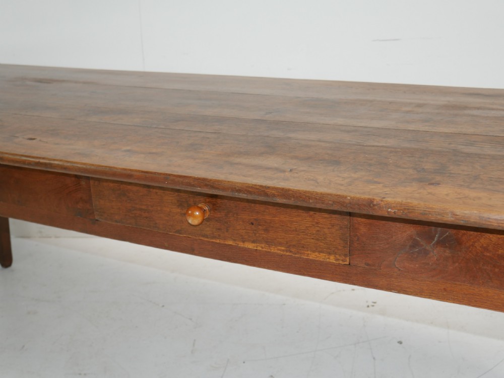 19thC Oak Kitchen Dining Refectory Table View II