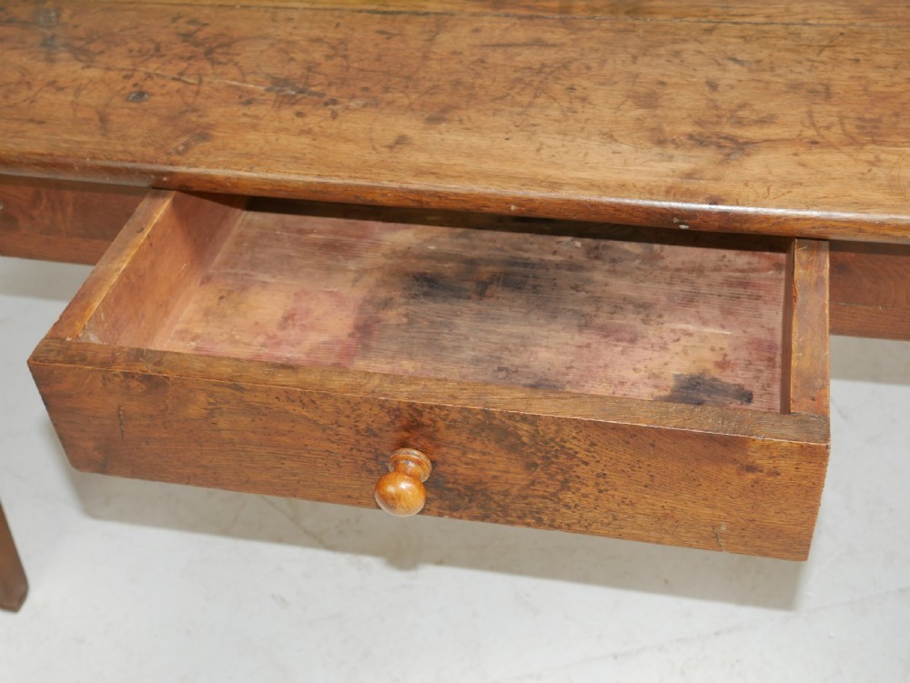 19thC Oak Kitchen Dining Refectory Table View V