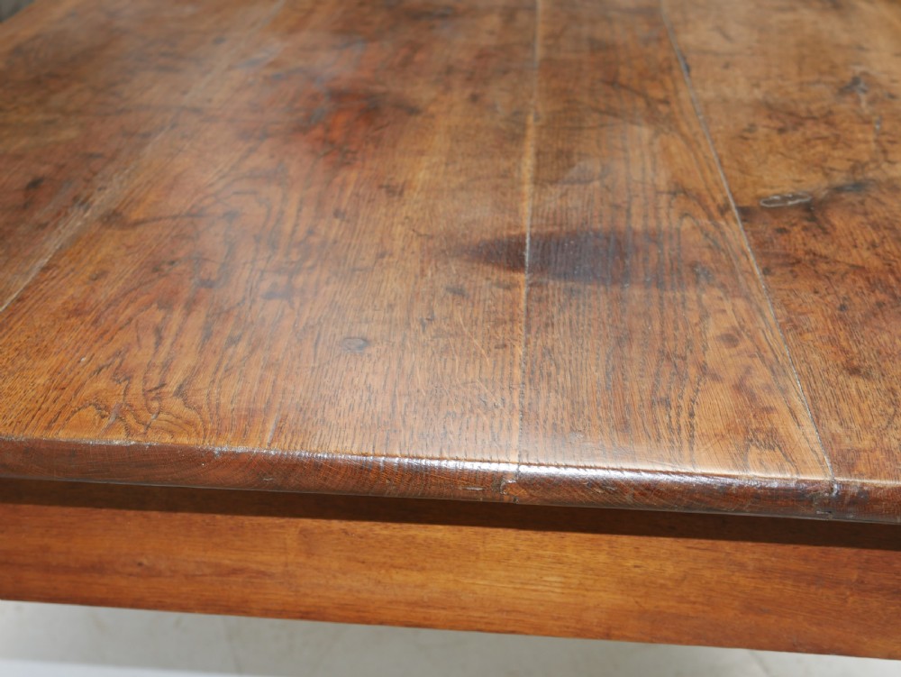 19thC Oak Kitchen Dining Refectory Table View VII