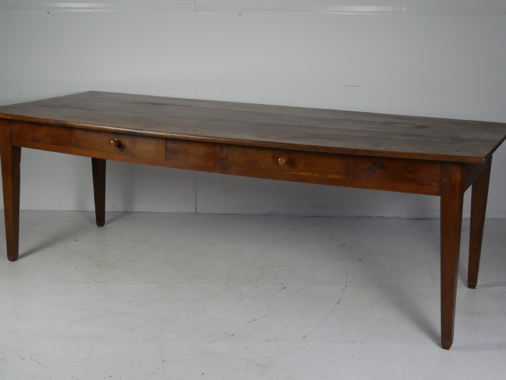 19thC Oak Kitchen Dining Refectory Table