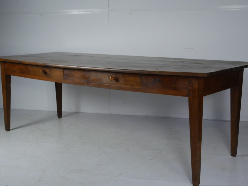 19thC Oak Kitchen Dining Refectory Table View IX