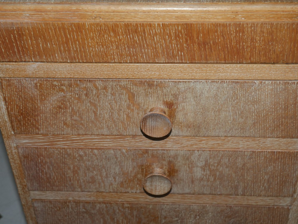 Large Limed Oak Kneehole Desk View IV