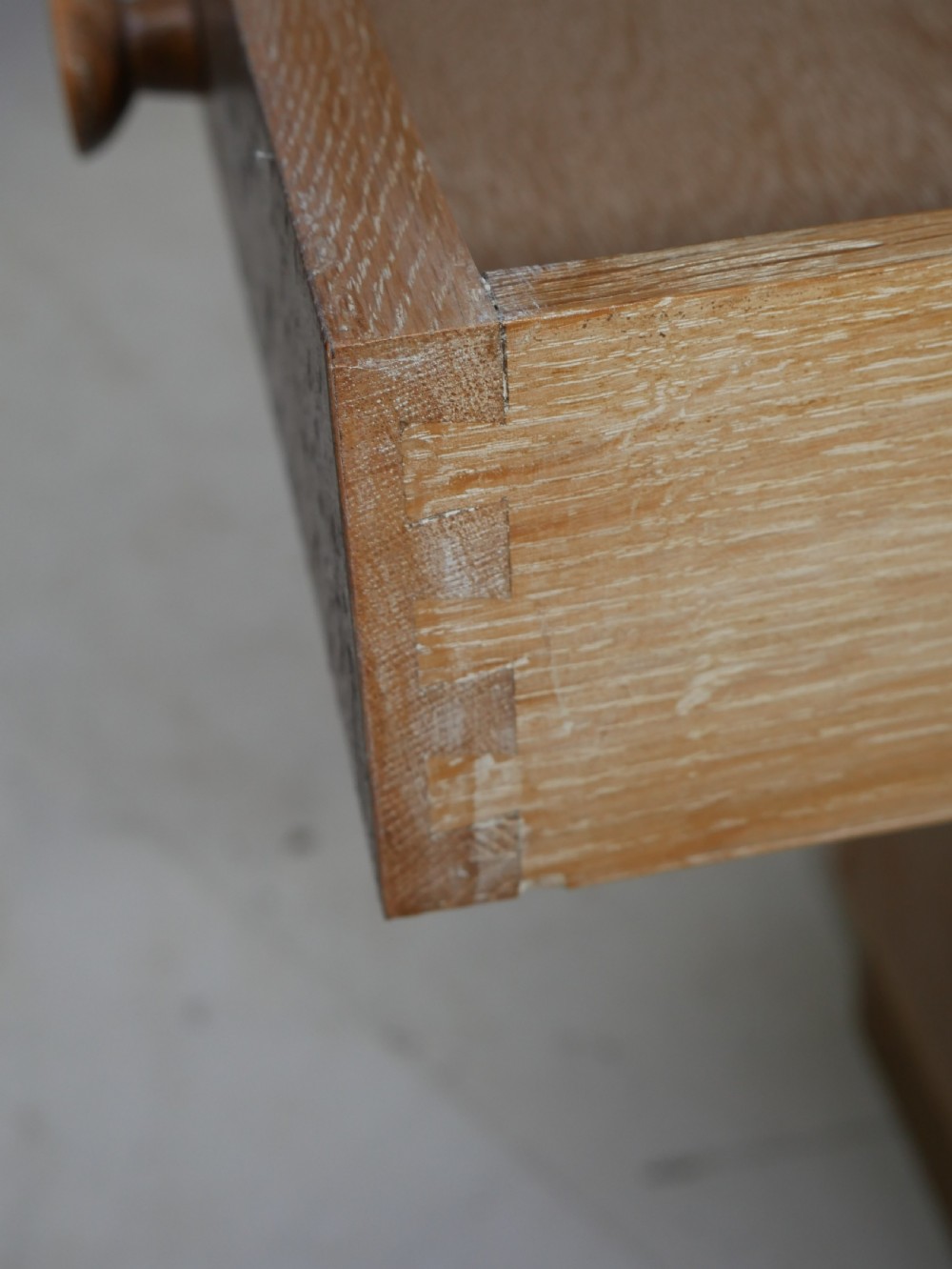 Large Limed Oak Kneehole Desk View VI