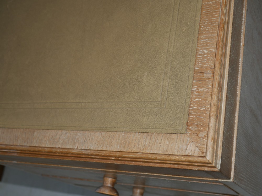 Large Limed Oak Kneehole Desk View VIII
