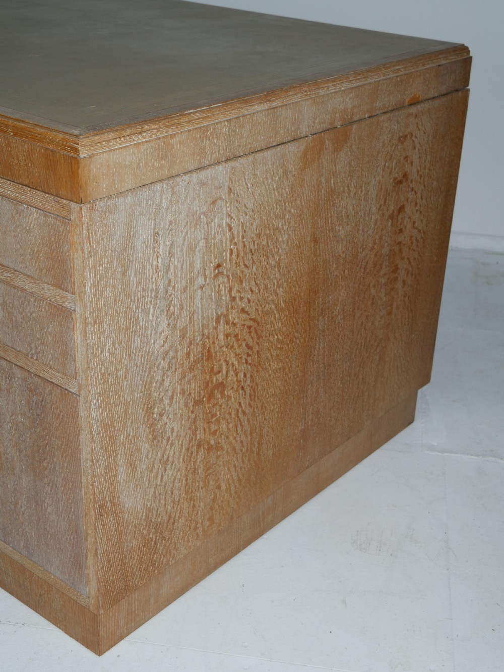 Large Limed Oak Kneehole Desk View XII