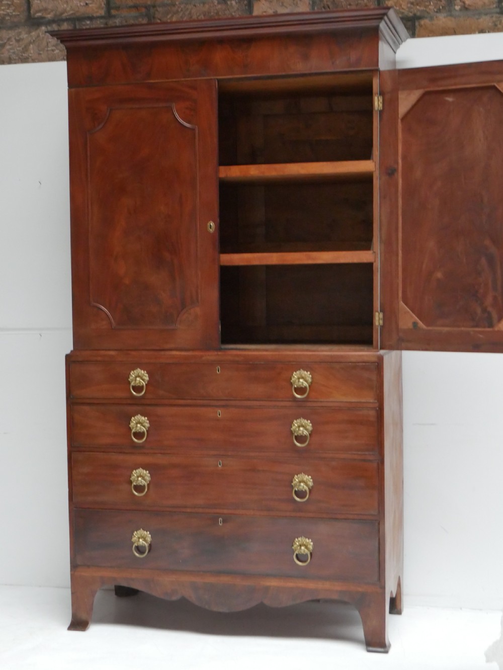 Tall Scottish Mahogany Linen Cupboard View VII