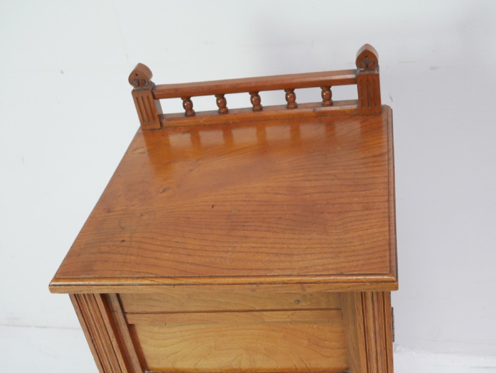 Solid Elm Bedside Cabinet View II