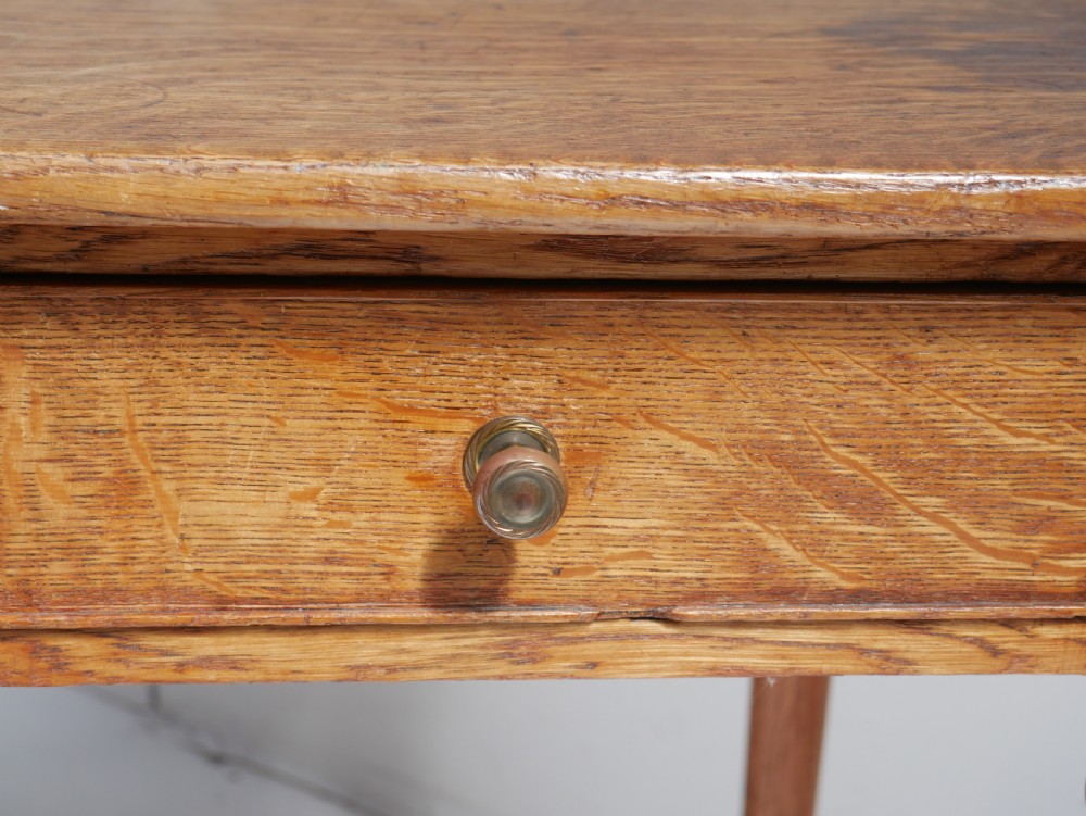 Tall Centre Oak Side Writing Desk View VII