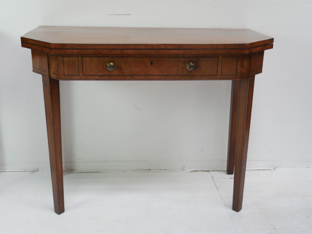 Pair Georgian Fold Over Tea Tables View II