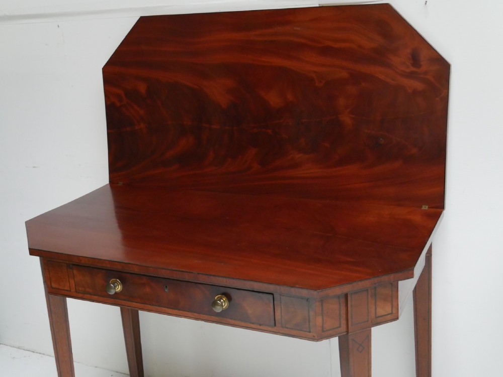 Pair Georgian Fold Over Tea Tables View VII