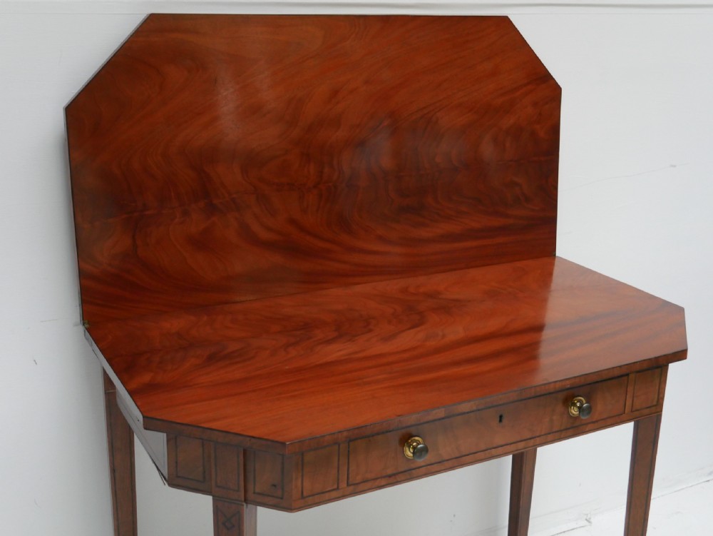 Pair Georgian Fold Over Tea Tables View VIII