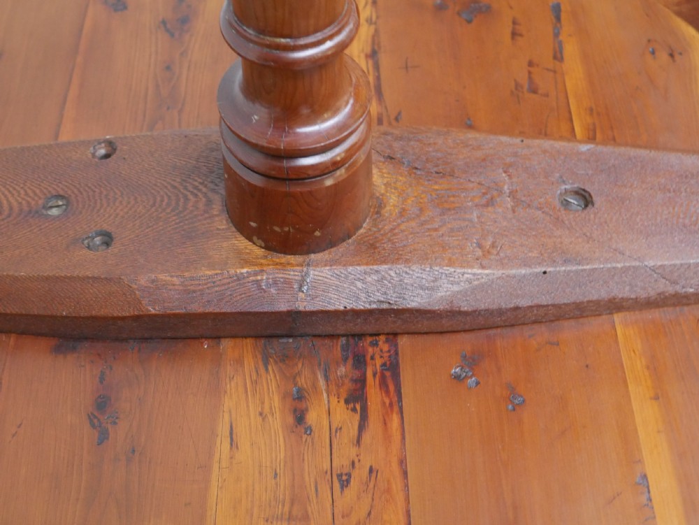 Antique Yew Lamp Table View VII