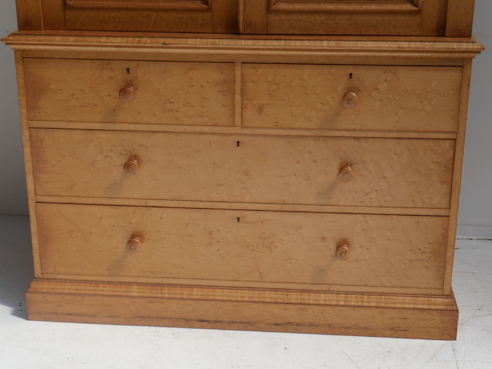 Large Birds Eye Maple Hanging Cupboard View II