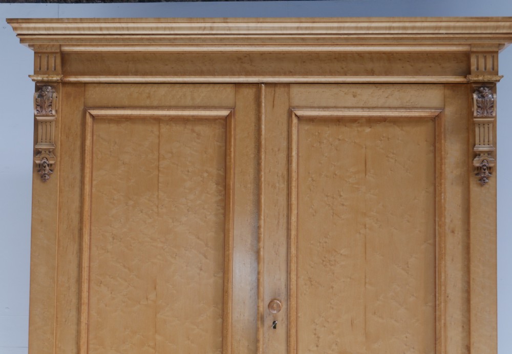 Large Birds Eye Maple Hanging Cupboard View V
