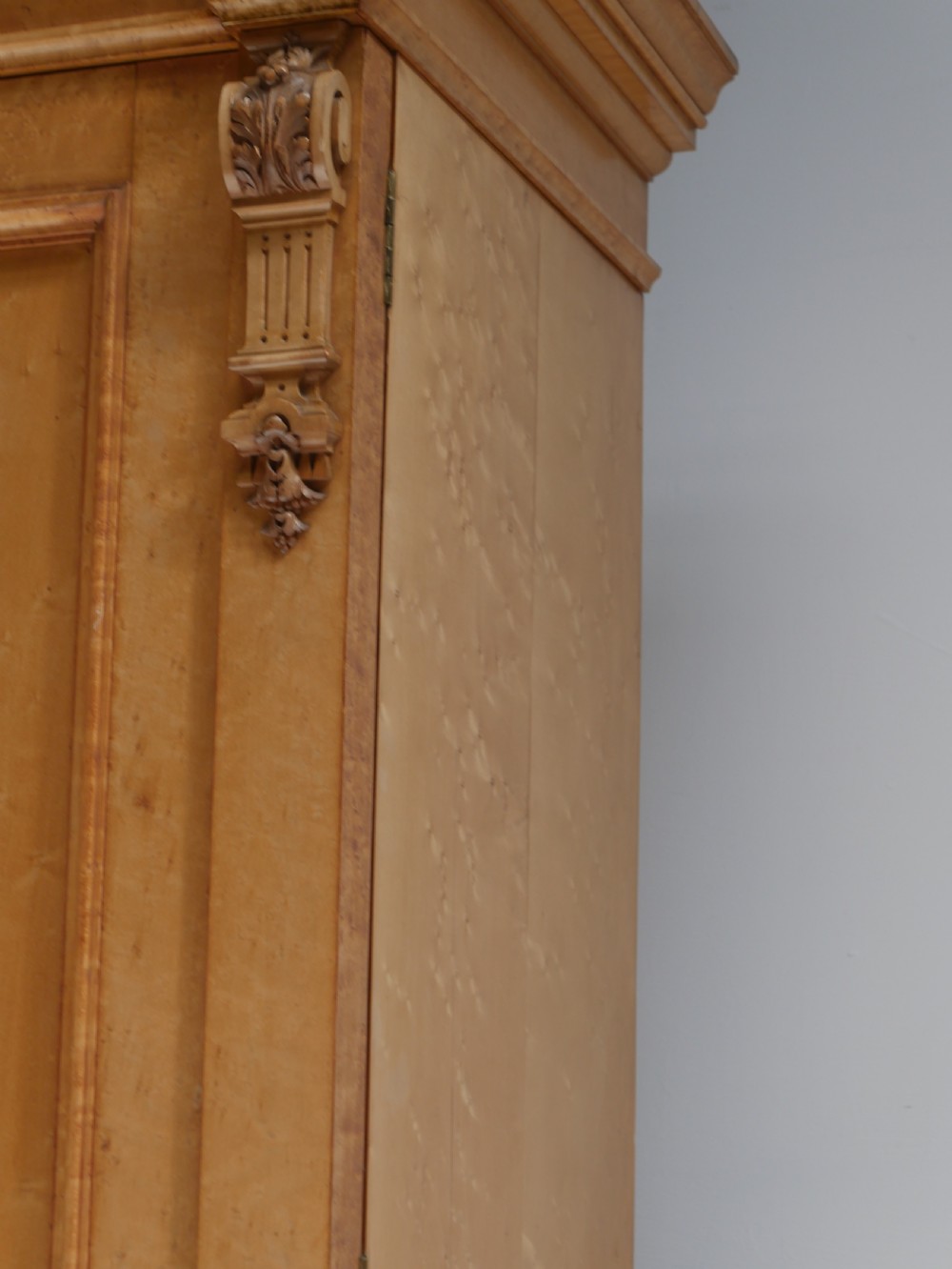 Large Birds Eye Maple Hanging Cupboard View X