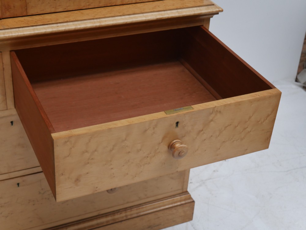 Large Birds Eye Maple Hanging Cupboard View XV