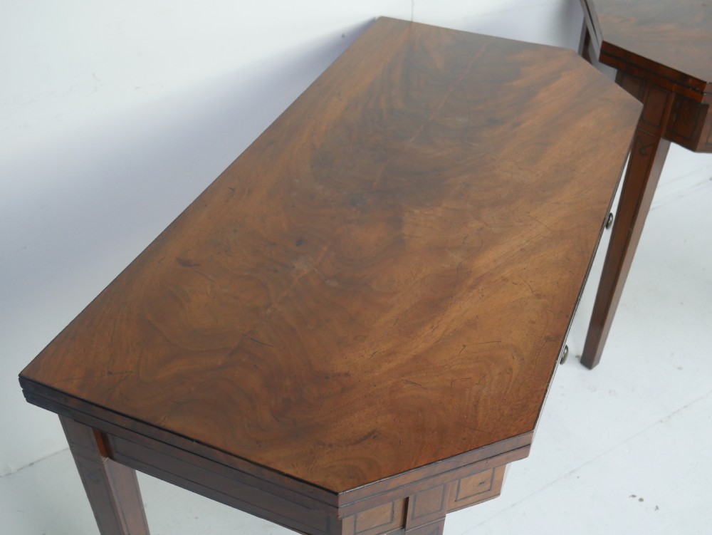 Pair Georgian Fold Over Tea Tables View XVIII