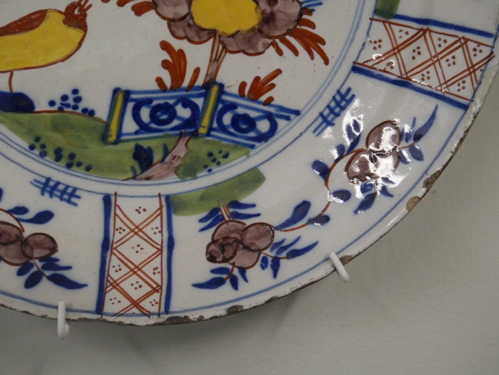 Delft Polychrome Pancake Plate View VI