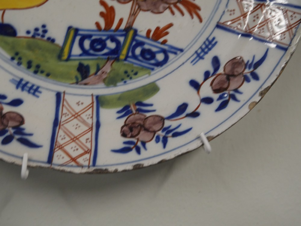 Delft Polychrome Pancake Plate View VIII
