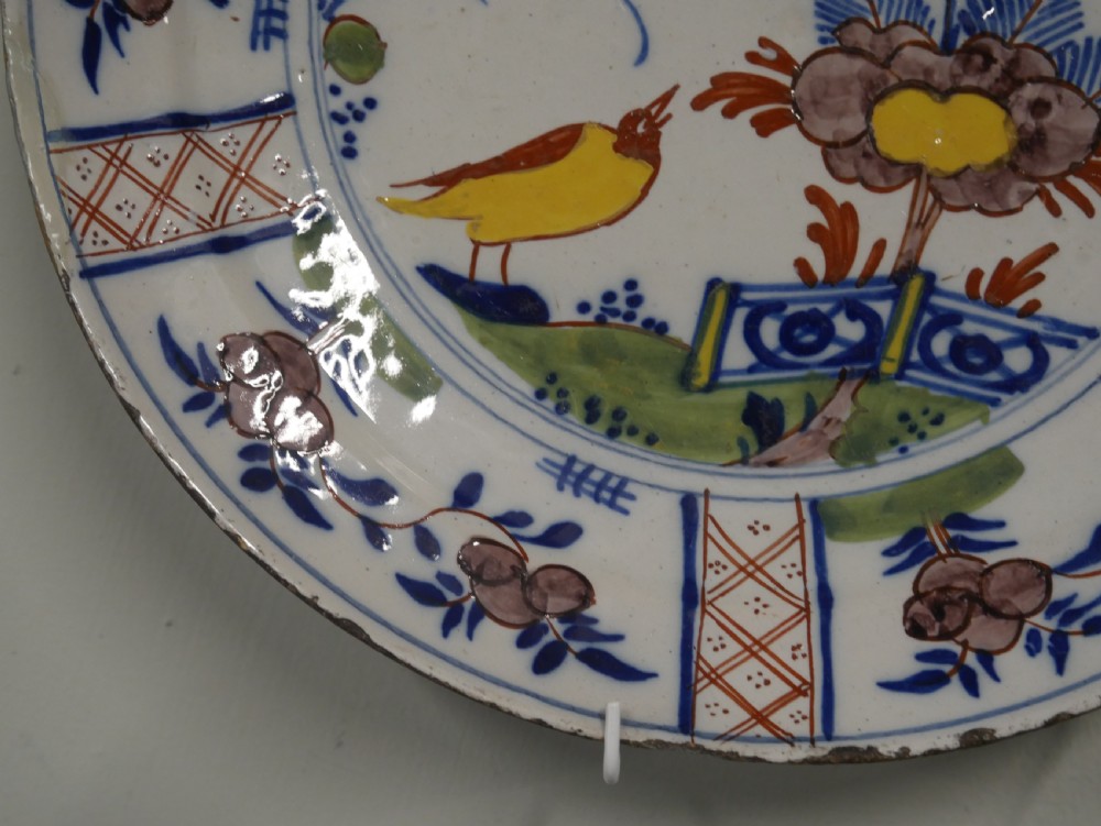 Delft Polychrome Pancake Plate View IX
