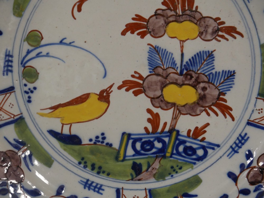 Delft Polychrome Pancake Plate View X