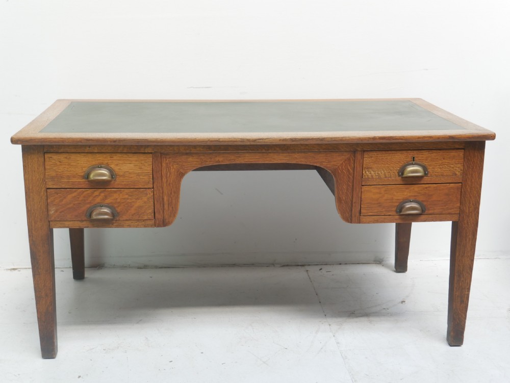 Large Antique Oak Desk View II