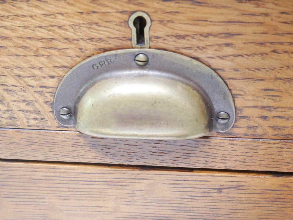 Large Antique Oak Desk View V