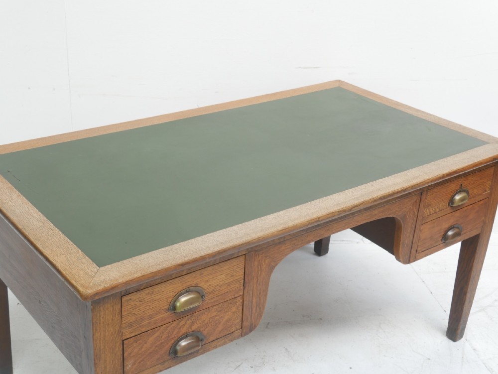 Large Antique Oak Desk View VI
