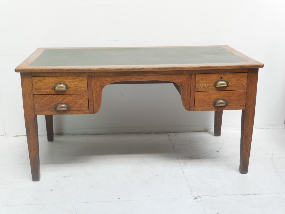 Large Antique Oak Desk View XII