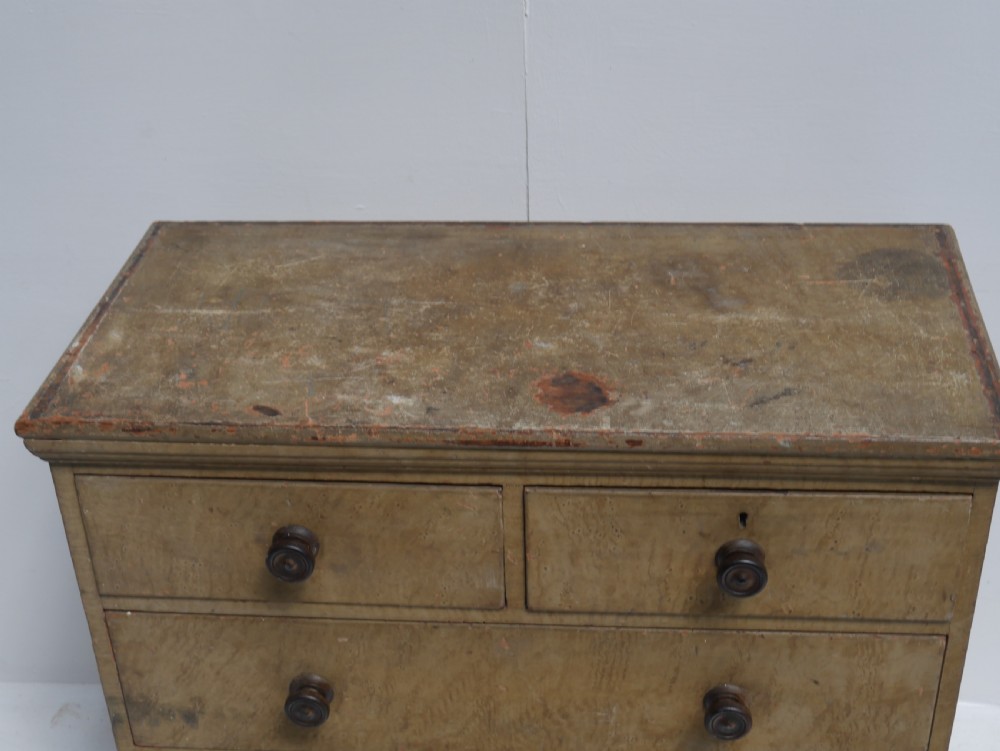 19thC Original Painted Chest of Drawers View III