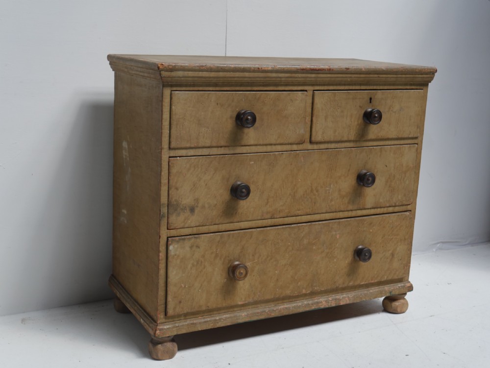 19thC Original Painted Chest of Drawers View V