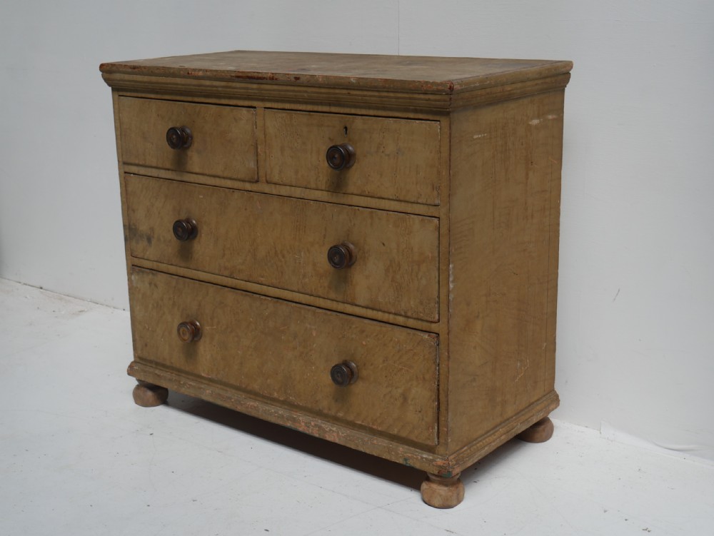 19thC Original Painted Chest of Drawers View X