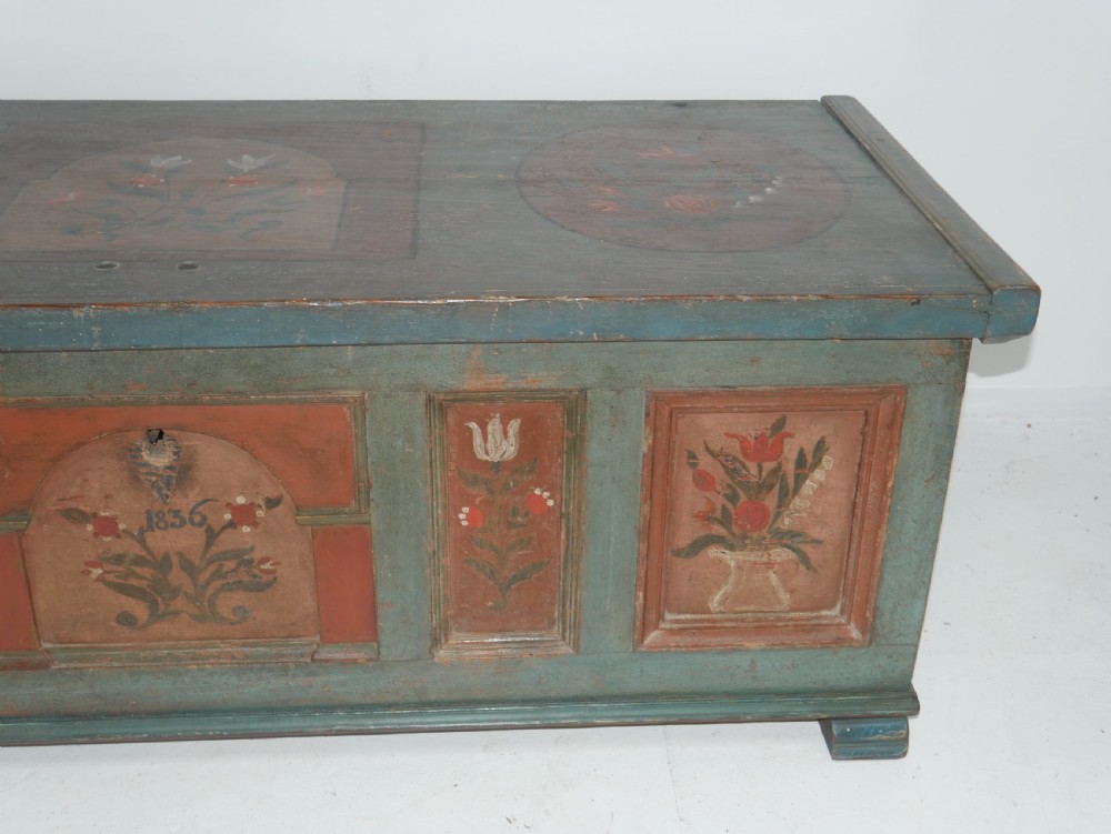 Swedish Painted Coffer dated 1836 View III